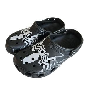 Crocs Black Venom Graphic Classic Clog Size Men 7 / Women 9 Spider-Man Marvel